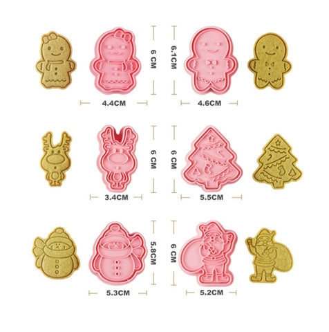 DIY 3D Christmas Cookie Cutters Cartoon Biscoito Mould Cookie Cutter Set ABS Christmas Baking Mould Cookie Decorating Tools DIY 3D Christmas Cookie Cutters Cartoon Biscoito Mould Cookie Cutter Set ABS Christmas Baking Mould Cookie Decorating Tools