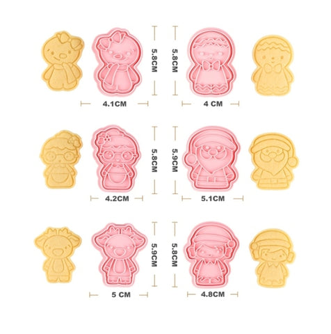 DIY 3D Christmas Cookie Cutters Cartoon Biscoito Mould Cookie Cutter Set ABS Christmas Baking Mould Cookie Decorating Tools DIY 3D Christmas Cookie Cutters Cartoon Biscoito Mould Cookie Cutter Set ABS Christmas Baking Mould Cookie Decorating Tools