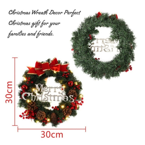 30/40cm Christmas Wreath With Bow Christmas Decoration Door Hanging Rattan Ornament Garland Xmas Decorations For Home 30/40cm Christmas Wreath With Bow Christmas Decoration Door Hanging Rattan Ornament Garland Xmas Decorations For Home