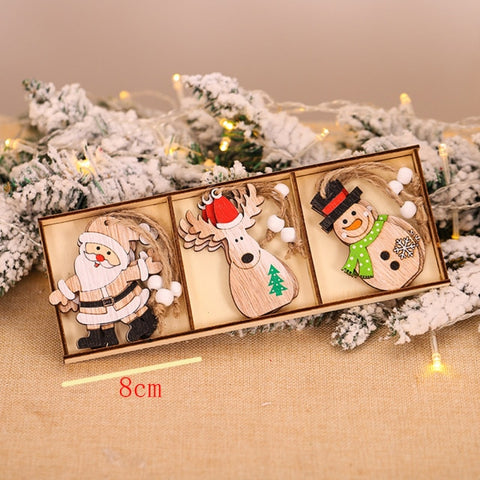Wooden Christmas Painted Pendant Home Decoration 2021 Christmas Tree Wooden Ornaments Pendant Toys New Year's Eve Decoration Wooden Christmas Painted Pendant Home Decoration 2021 Christmas Tree Wooden Ornaments Pendant Toys New Year's Eve Decoration