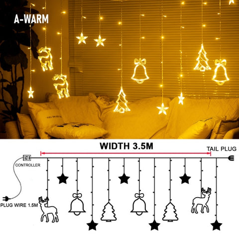 LED Christmas Holiday Light Wedding Decoration Garland Bedroom Room Decor String Lights Star Curtain Lamp Outdoor Garden Lamp LED Christmas Holiday Light Wedding Decoration Garland Bedroom Room Decor String Lights Star Curtain Lamp Outdoor Garden Lamp