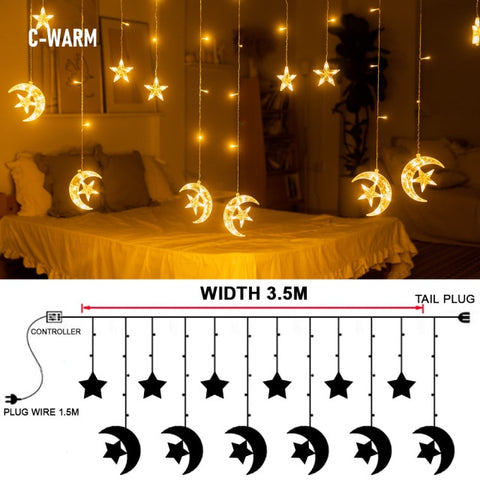 LED Christmas Holiday Light Wedding Decoration Garland Bedroom Room Decor String Lights Star Curtain Lamp Outdoor Garden Lamp LED Christmas Holiday Light Wedding Decoration Garland Bedroom Room Decor String Lights Star Curtain Lamp Outdoor Garden Lamp