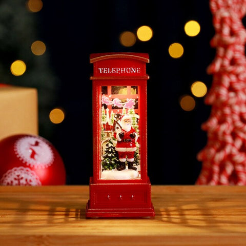 Christmas Decorations Santa Claus Glowing Phone Booth Small Oil Lamp Wind Lantern Gift Bar Desktop Decoration Party Supplies Christmas Decorations Santa Claus Glowing Phone Booth Small Oil Lamp Wind Lantern Gift Bar Desktop Decoration Party Supplies