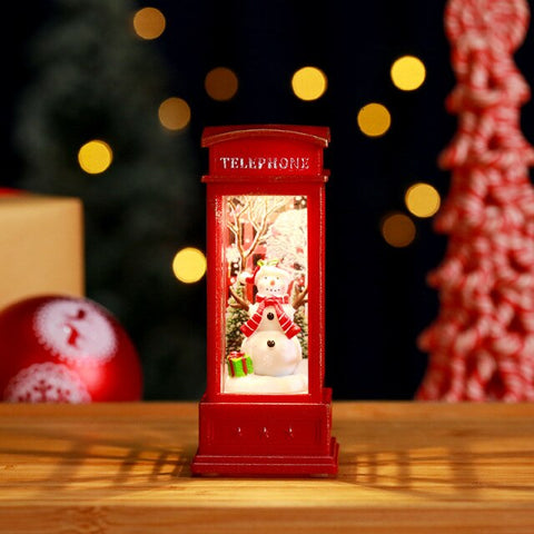 Christmas Decorations Santa Claus Glowing Phone Booth Small Oil Lamp Wind Lantern Gift Bar Desktop Decoration Party Supplies Christmas Decorations Santa Claus Glowing Phone Booth Small Oil Lamp Wind Lantern Gift Bar Desktop Decoration Party Supplies