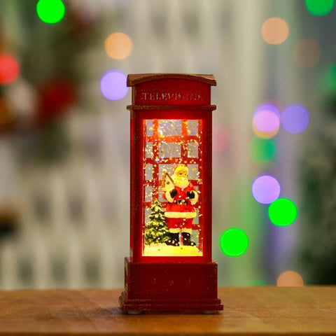 Christmas Decorations Santa Claus Glowing Phone Booth Small Oil Lamp Wind Lantern Gift Bar Desktop Decoration Party Supplies Christmas Decorations Santa Claus Glowing Phone Booth Small Oil Lamp Wind Lantern Gift Bar Desktop Decoration Party Supplies