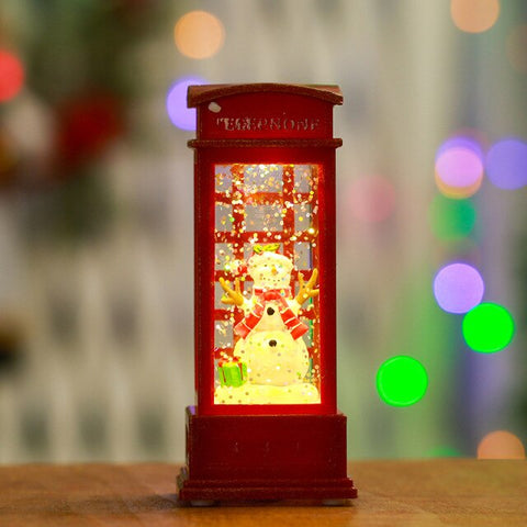 Christmas Decorations Santa Claus Glowing Phone Booth Small Oil Lamp Wind Lantern Gift Bar Desktop Decoration Party Supplies Christmas Decorations Santa Claus Glowing Phone Booth Small Oil Lamp Wind Lantern Gift Bar Desktop Decoration Party Supplies