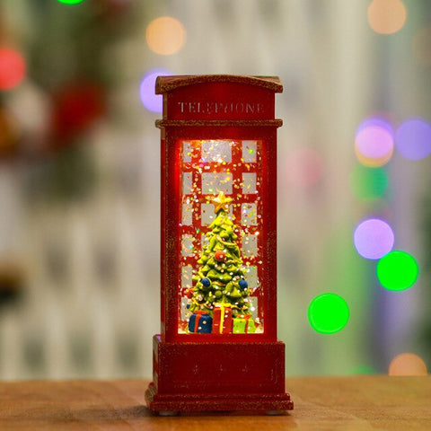 Christmas Decorations Santa Claus Glowing Phone Booth Small Oil Lamp Wind Lantern Gift Bar Desktop Decoration Party Supplies Christmas Decorations Santa Claus Glowing Phone Booth Small Oil Lamp Wind Lantern Gift Bar Desktop Decoration Party Supplies
