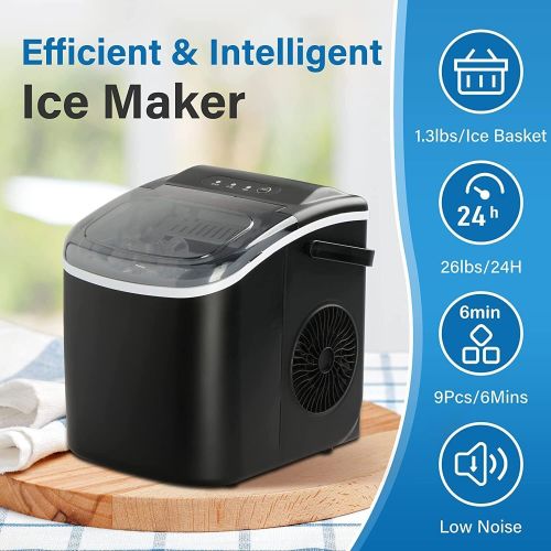 Simple Deluxe Ice Maker Machine for Home Kitchen Office Bar Party