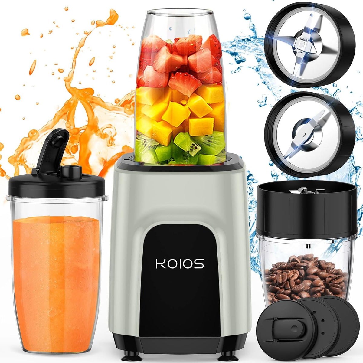 KOIOS Stand Blender, Smoothie Bean Grinder for Shakes and Juices
