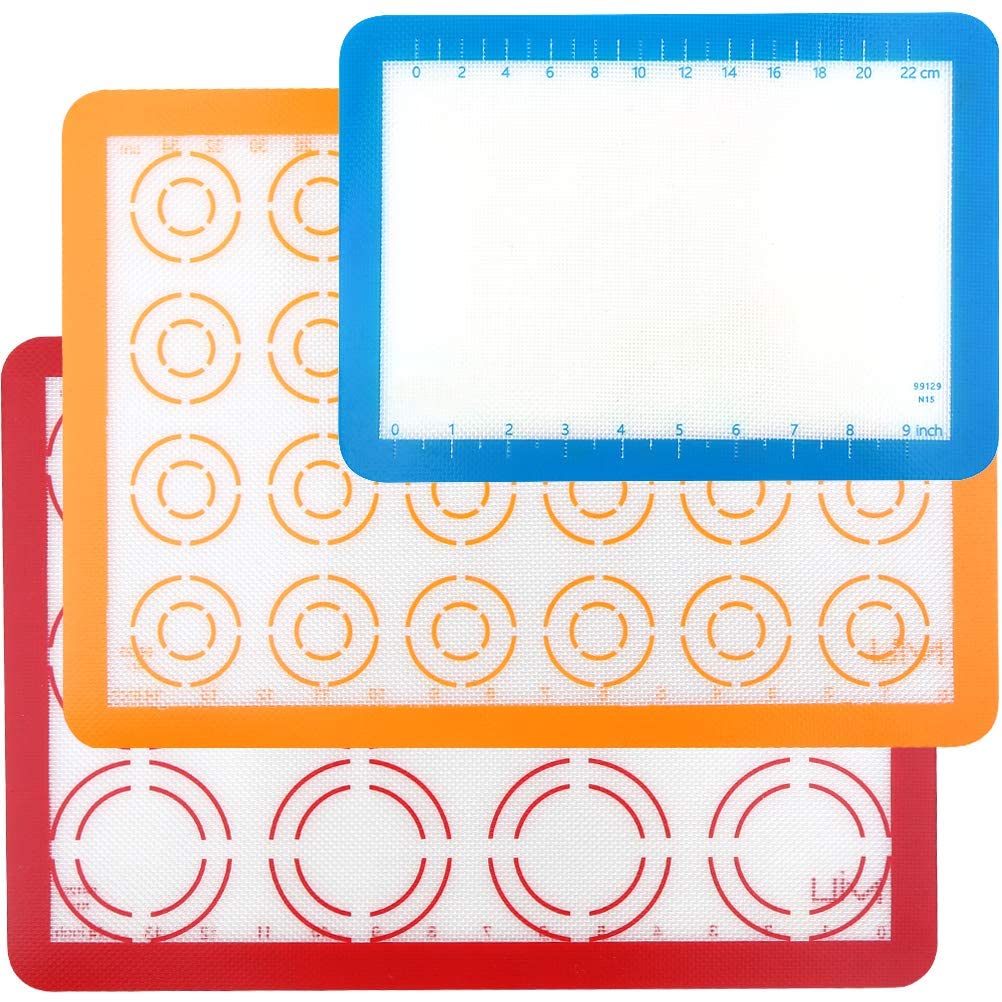three color silicone baking mats