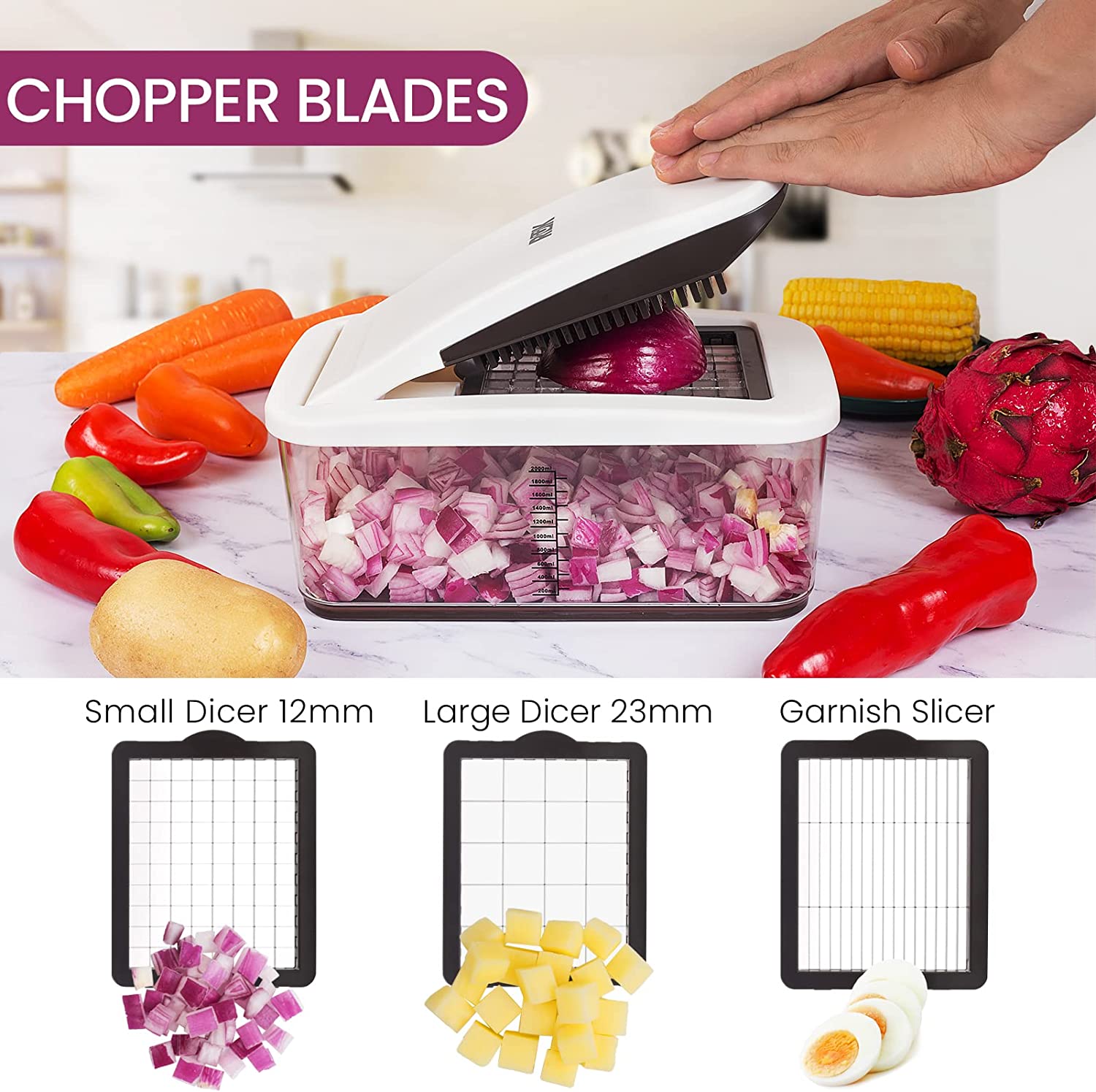 Vegetable Chopper Cutter Onion Slicer Premium Gift Box Food Chopper, Facebook Marketplace