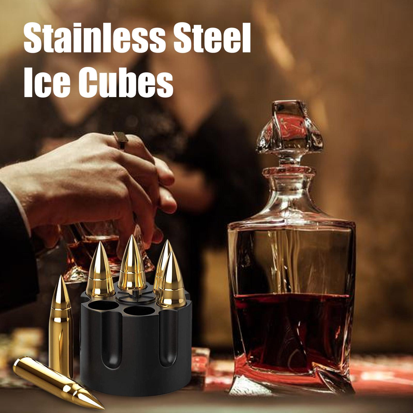 Bullet Shape Metal Whiskey Stones Ice Cubes Stainless Steel Silver Chilling  Stones Set - Buy Bullet Shape Metal Whiskey Stones Ice Cubes Stainless  Steel Silver Chilling Stones Set Product on