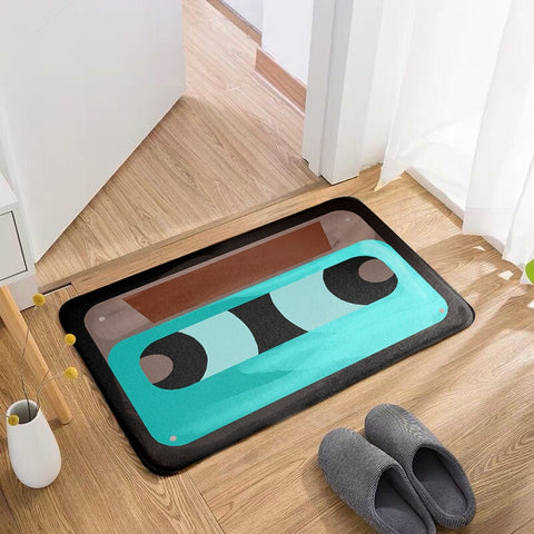 Retro Cassette Music Tape Non-Slip Carpet Floor Mat