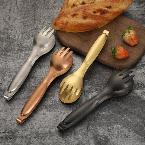 Non-Slip Stainless Steel Food Tongs