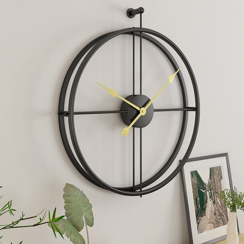 Large Vintage Metal Wall Clock