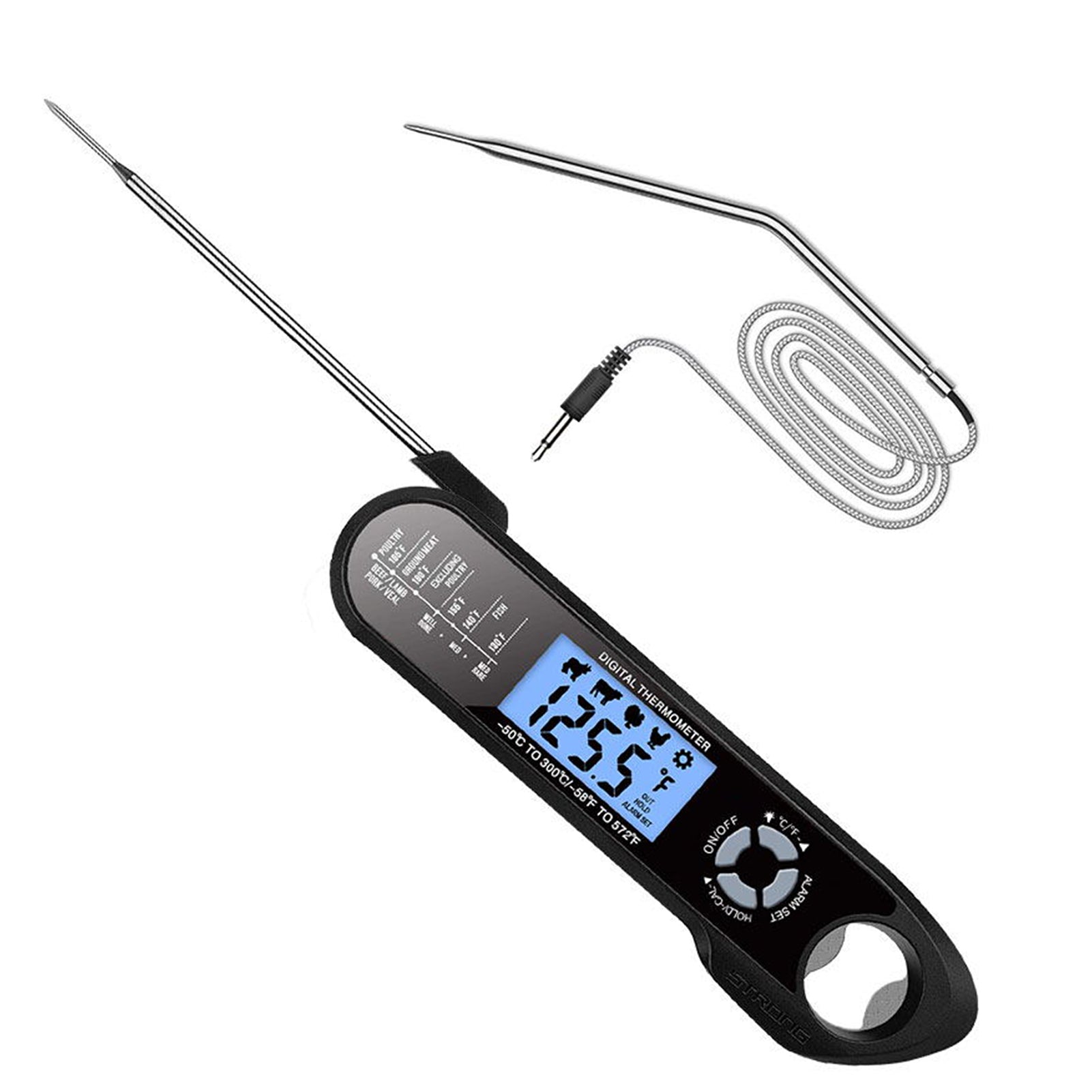2 In 1 Dual Probe Food Thermometer Digital