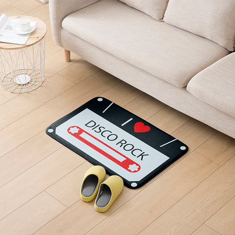Retro Cassette Music Tape Non-Slip Carpet Floor Mat