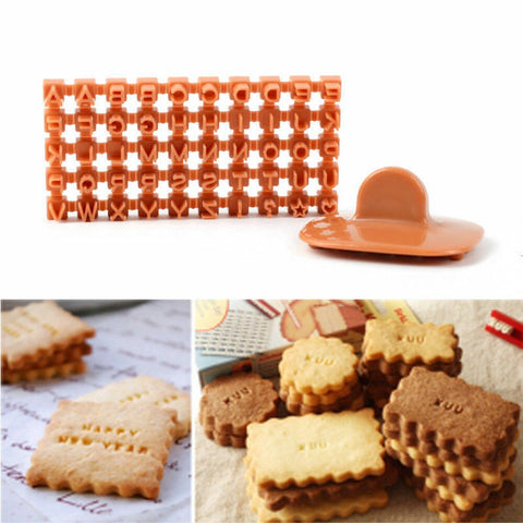 New Embosser Mold Cutter Biscuit Tool Press  Mould  Molds DIY Cake Cookie  Mini Baking Letter Alphabet 1Pc Stamp  Moulds