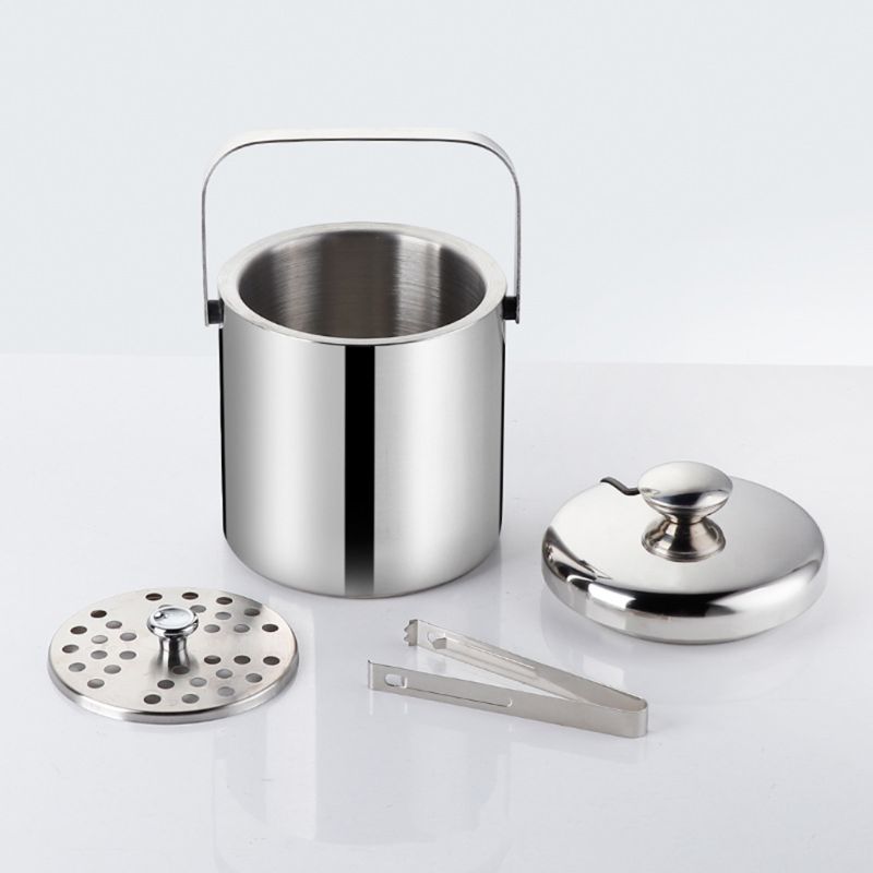 Double-Wall Stainless Steel Insulated Chilling Ice Bucket