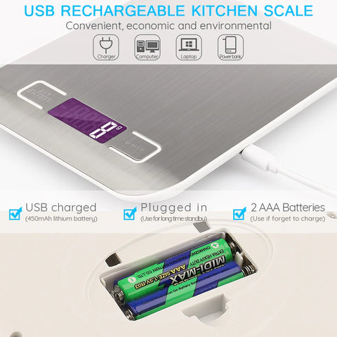 USB Powered Digital Kitchen Scale