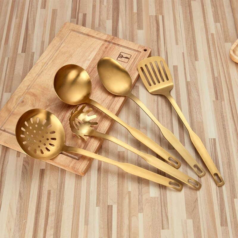 Stainless Steel Kitchen Tool Set, Gold