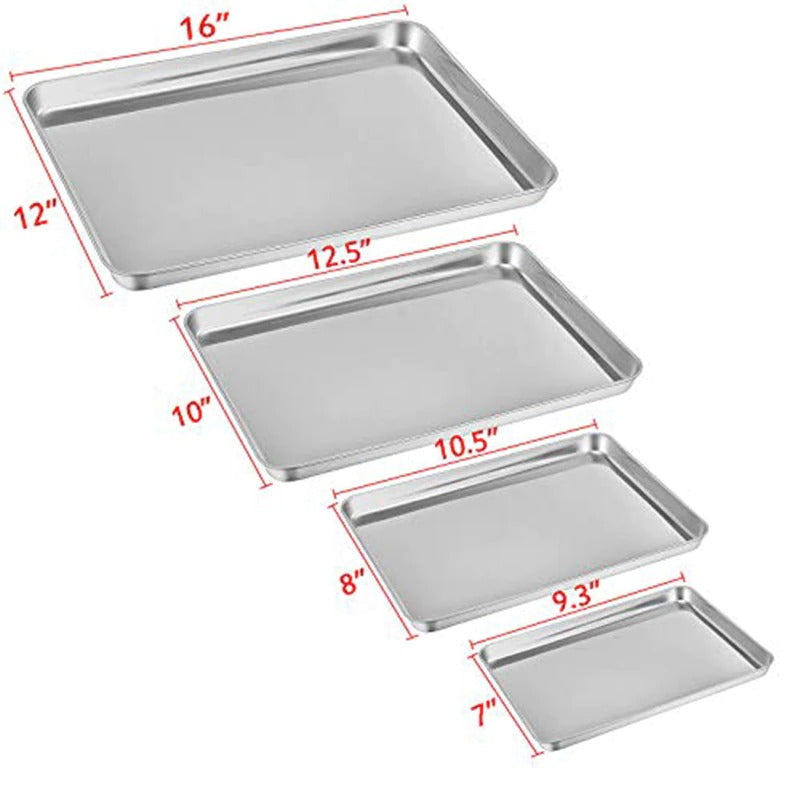 Baking Tray with Removable Cooling Rack Set Stainless Steel Baking Pan Sheet Non Toxic , Used for Oven, BBQ Tray Dishwasher Safe