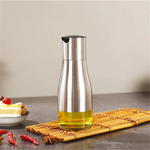 Stainless Steel Glass Oil Vinegar Bottle