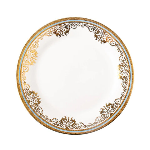 Gold Rim Ceramic Plate European Luxury Platter Nordic Dinner Set Fruit Salad Dinnerware Dessert Steak Tray Home Decor Cute Plate