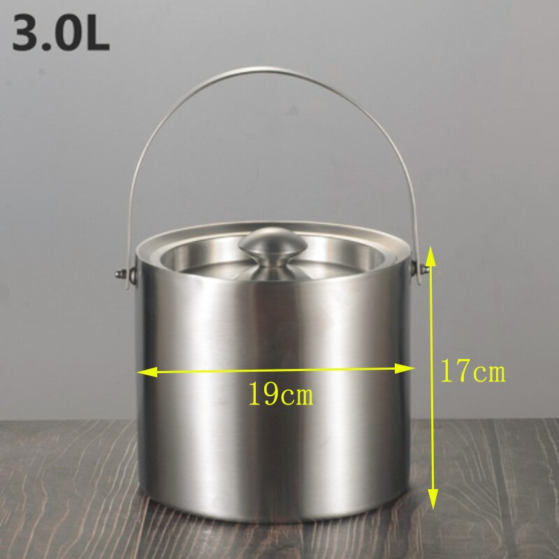 Stainless Steel Double Walled Ice Bucket