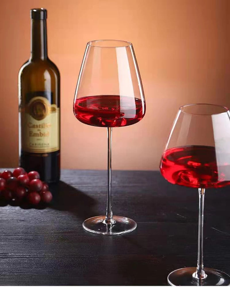 Red Wine Glasses Champagne Glass Wine Glasses Hand Blown Thin Rim,Long Stem,Perfect for Red or White,Daily Use