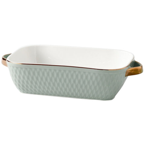 Gold Ceramic Glaze Baking Plate Bowl
