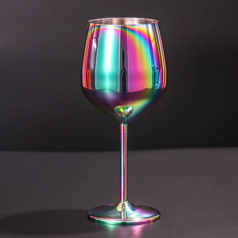 304 Stainless Steel Red Wine Glass Silver Rose Gold Goblets Juice Drink Champagne Goblet Party Barware Kitchen Tools 500ML