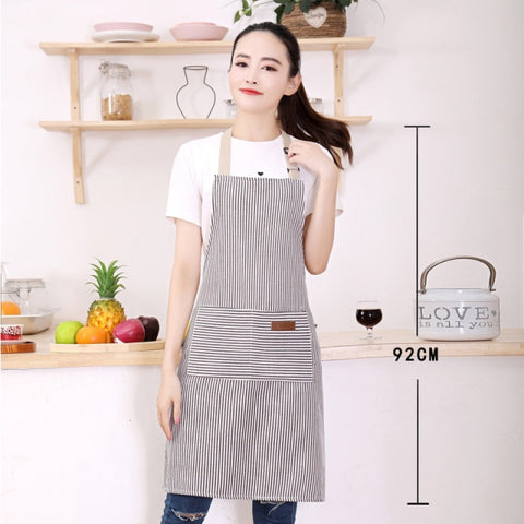 Adjustable Kitchen Apron with 2 Pockets