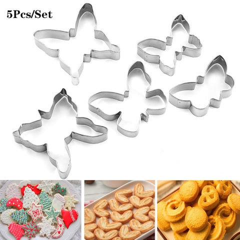4pcs/set Cookie Cutter Molds Aluminum DIY Star Heart Biscuit Molds Fondant Pastry Decorating Baking Kitchen Tools