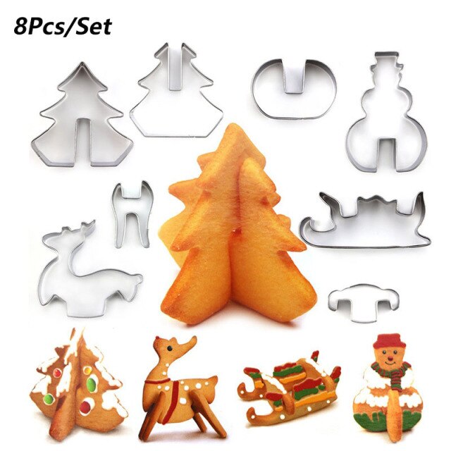 4pcs/set Cookie Cutter Molds Aluminum DIY Star Heart Biscuit Molds Fondant Pastry Decorating Baking Kitchen Tools
