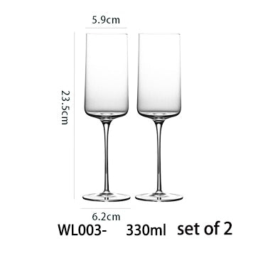 2 PCS High-Grade Crystal Glass Wine Glass, Champagne Glass,Goblet Glasses