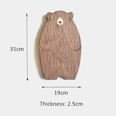 Bear Shape Walnut Wood Board