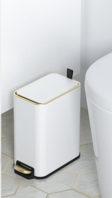 Rectangular Trash Can with Pedal Portable