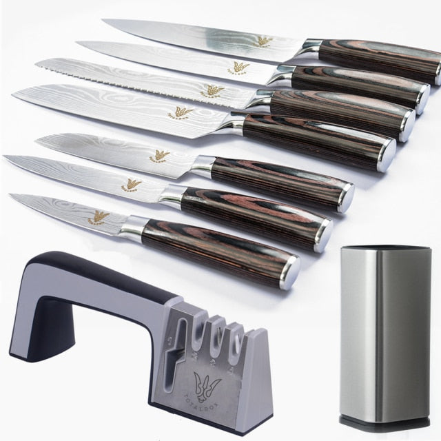 7PCS Kitchen Stainless Steel Knives Set