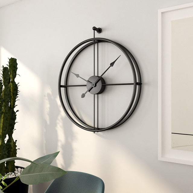 Large Vintage Metal Wall Clock