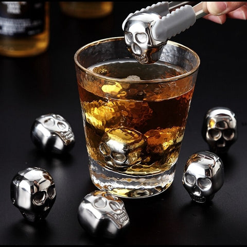 Stainless Steel Skull Shape Whisky Cube