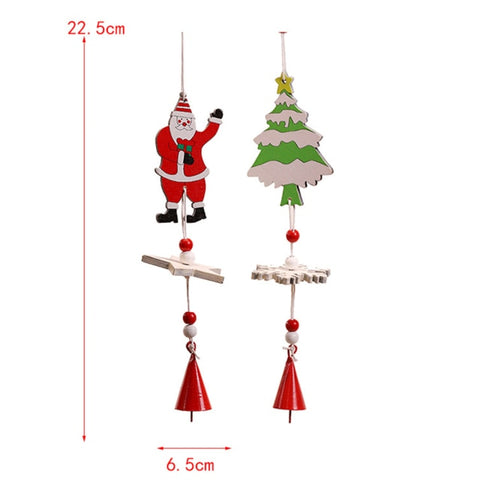 Wooden Christmas Painted Pendant Home Decoration 2021 Christmas Tree Wooden Ornaments Pendant Toys New Year's Eve Decoration