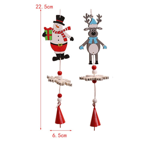 Wooden Christmas Painted Pendant Home Decoration 2021 Christmas Tree Wooden Ornaments Pendant Toys New Year's Eve Decoration