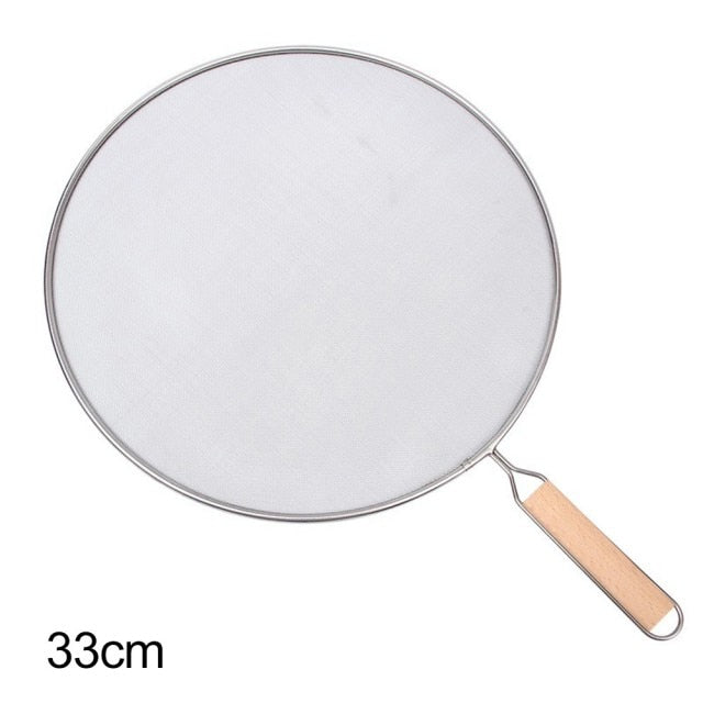 1pc Grease Splatter Screen For Fry Pan Cooking- Stainless Steel Splash Guards
