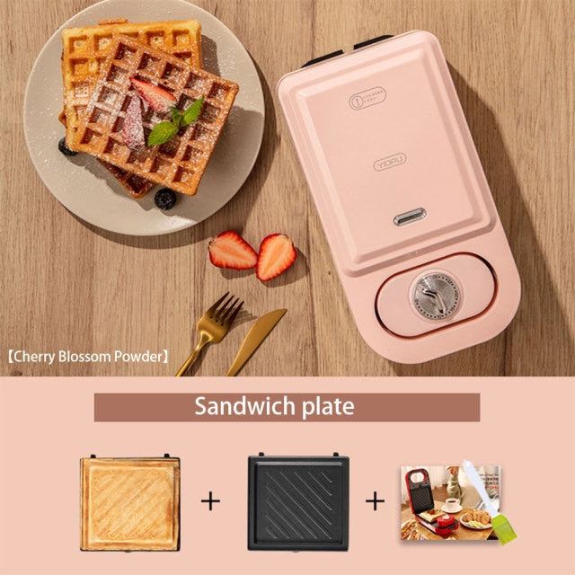 220V Multifunction Breakfast Machine Electric Sandwich Maker Waffle Maker  Toast Pressure Toaster