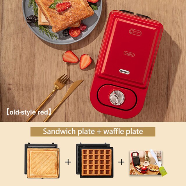 220V Multifunction Breakfast Machine Electric Sandwich Maker Waffle Maker  Toast Pressure Toaster