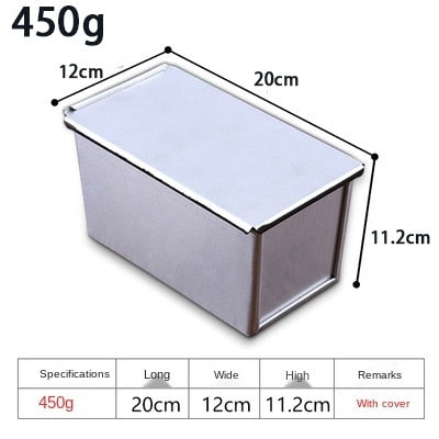 Aluminum Alloy Bread Loaf Pan with lid