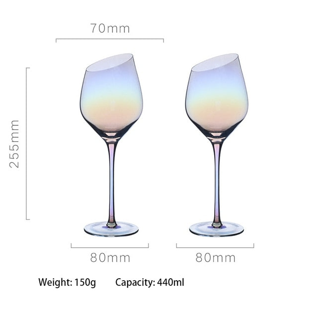 Colorful Crystal Wine Glasses