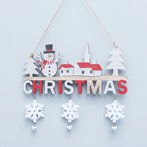 Wooden Christmas Painted Pendant Home Decoration 2021 Christmas Tree Wooden Ornaments Pendant Toys New Year's Eve Decoration